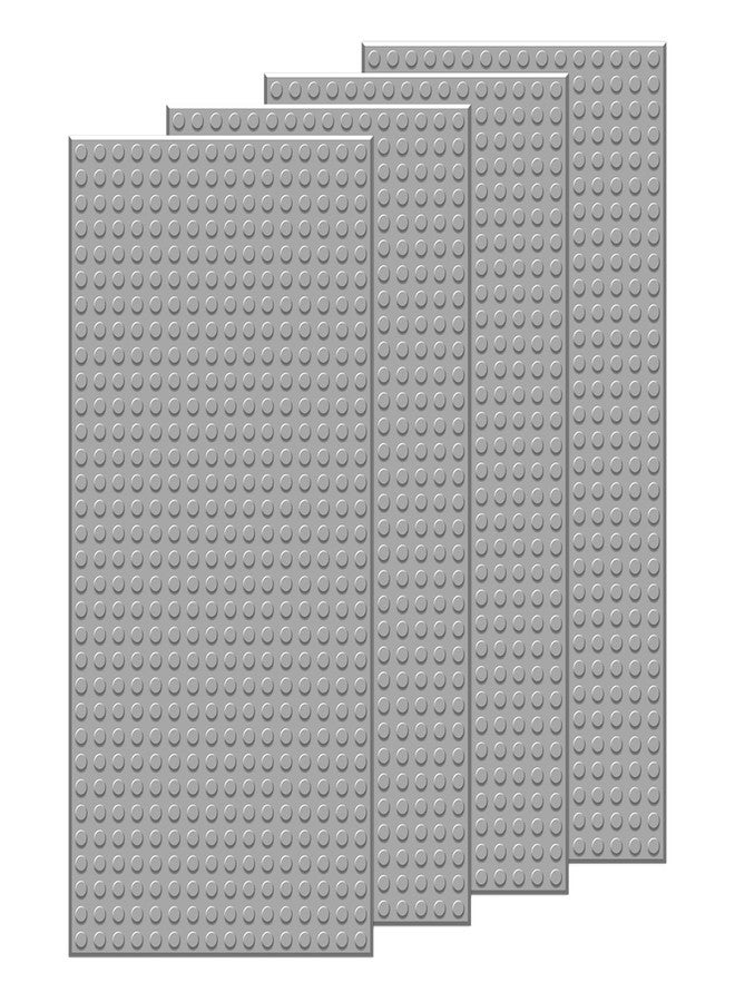 إيكيند مجموعة إيكيند من 4 قطع من قواعد البناء الكلاسيكية مقاس 5 × 10 بوصات، متوافقة مع مكعبات بناء الألعاب من العلامات التجارية الكبرى، تشجع المنطق والإبداع من خلال اللعب، أنشطة STEM مثالية للأطفال (رمادي) - Image 1